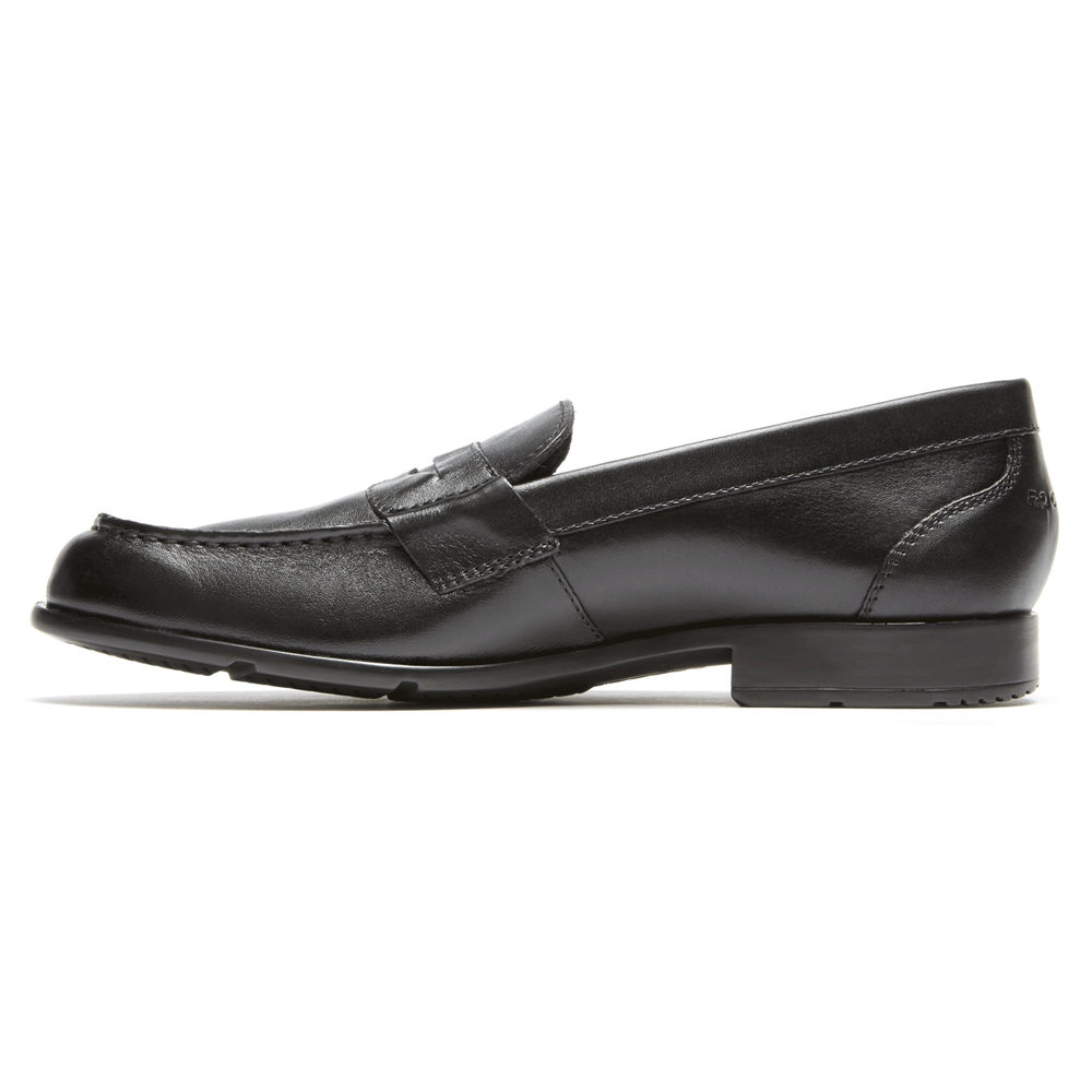 Rockport Loafers For Mens Black - Classic Penny - ZU8260519